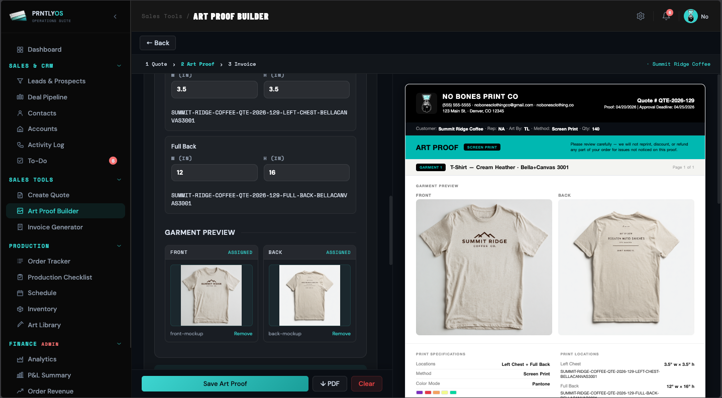 PrntlyOS art proof builder