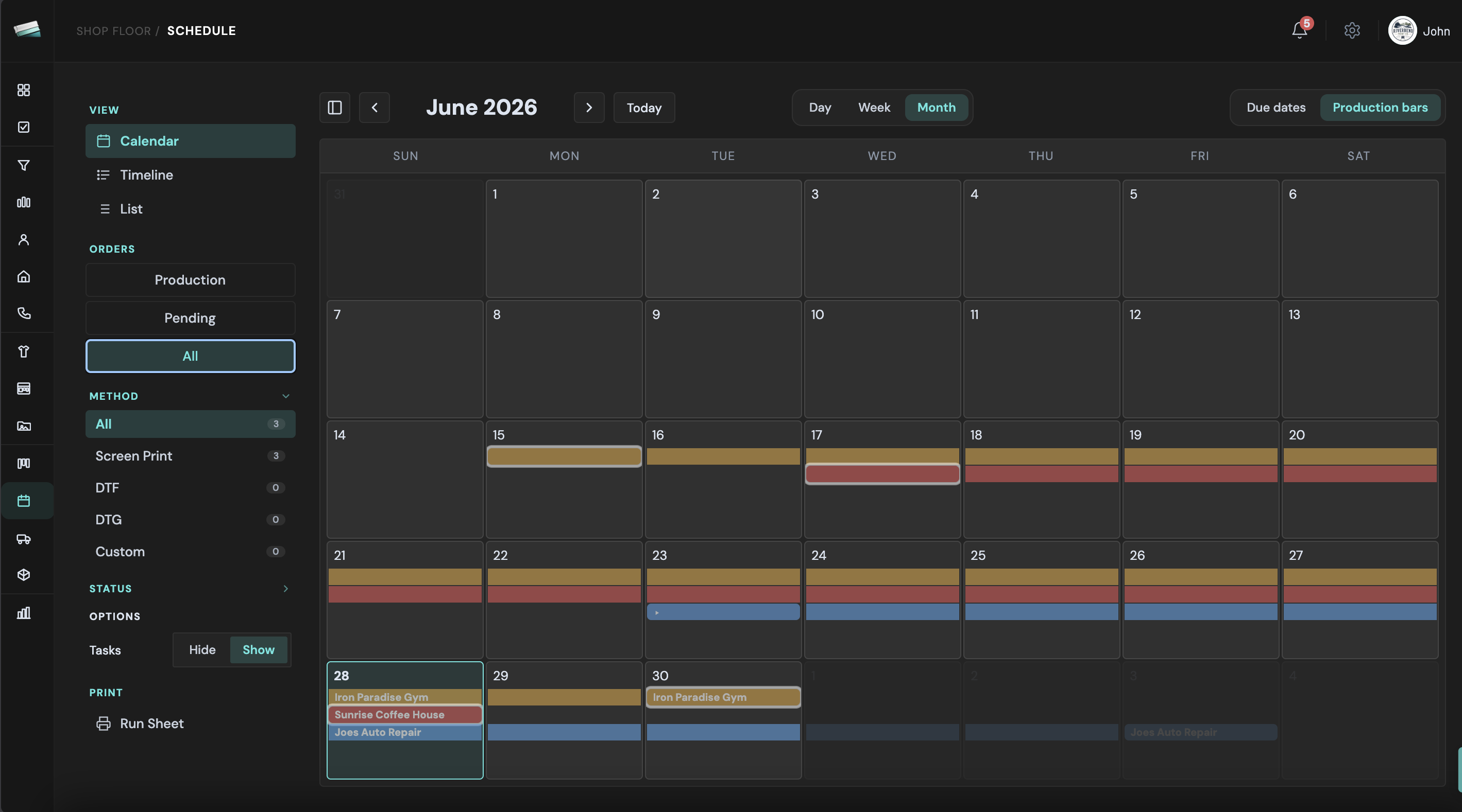 PrntlyOS production schedule